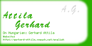 attila gerhard business card